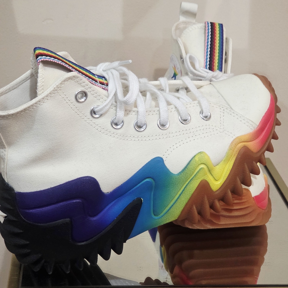 Colorful High-Top Sneakers - Picture 2 of 7